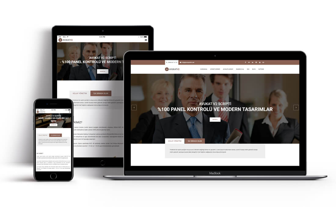 Avukat ve Hukuk Bürosu Web Tasarım V2